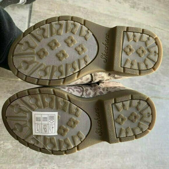 SKECHERS Baby Girl Toddler Boots Shoes NEW Memory Foam Leopard Shimmer Sz 7 Cute - Picture 7 of 7